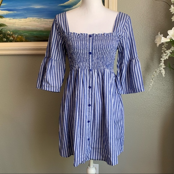 Hayden Los Angeles Stripes Square Neckline Dress Size Small - Picture 16 of 17